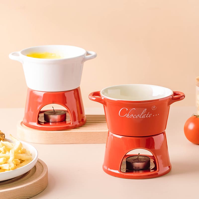 Panela de Fondue de Queijo e Chocolate Cerâmica Casa & Coza