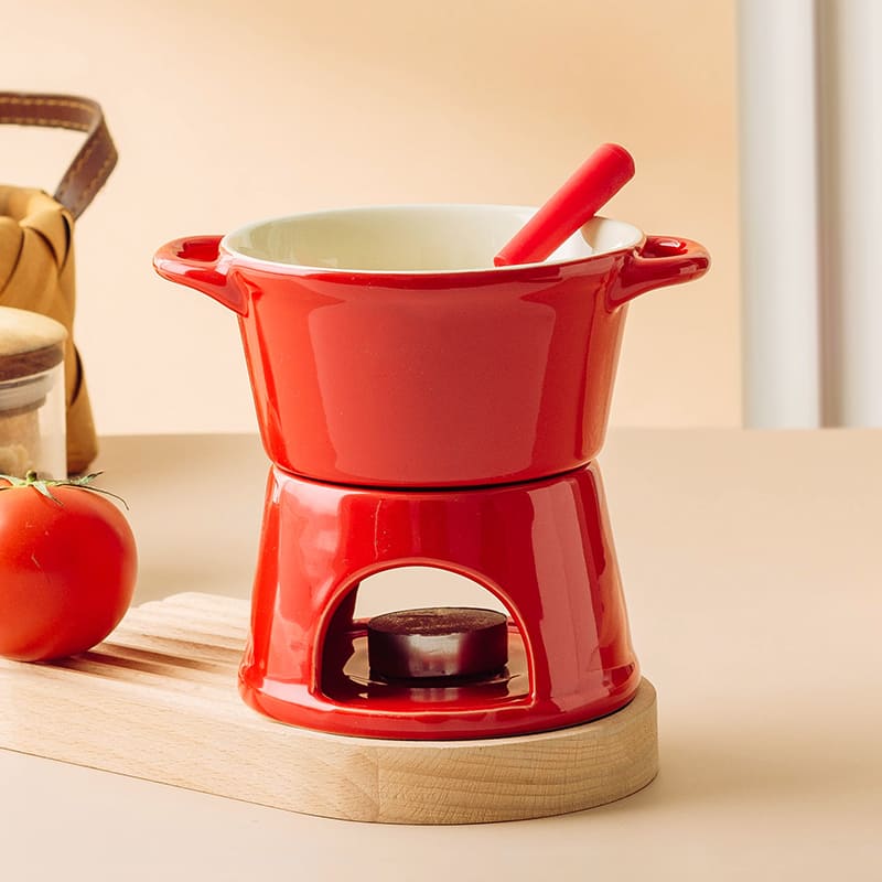 Panela de Fondue de Queijo e Chocolate Cerâmica Casa & Coza