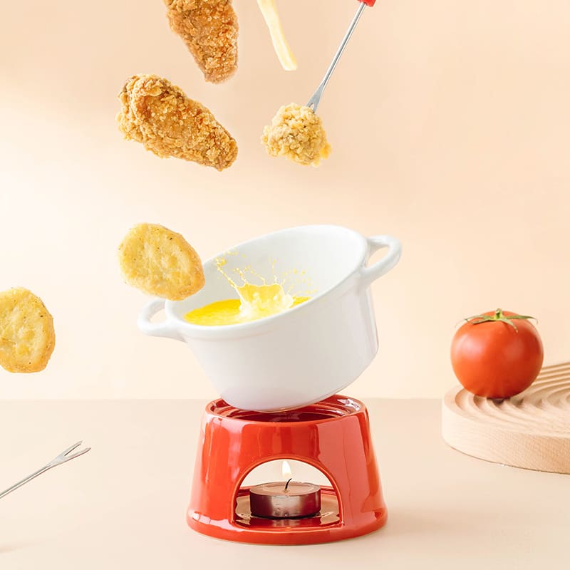 Panela de Fondue de Queijo e Chocolate Cerâmica Casa & Coza