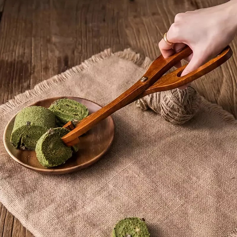 Pegador de Salada Bambu Pinça Multiuso Casa & Coza