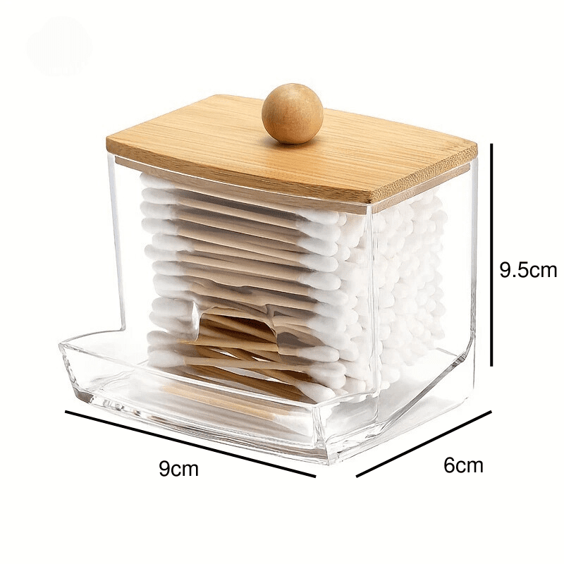 Organizador Porta Algodão e Cotonete Acrílico Kit Casa & Coza
