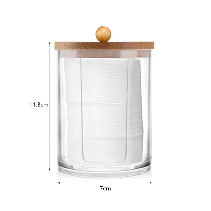 Organizador Porta Algodão e Cotonete Acrílico Kit Casa & Coza