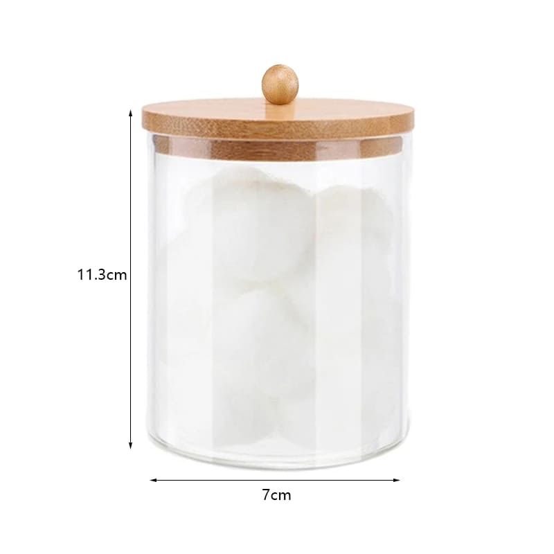 Organizador Porta Algodão e Cotonete Acrílico Kit Casa & Coza