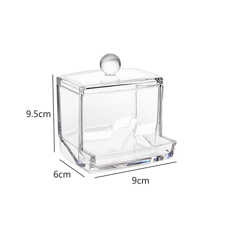 Organizador Porta Algodão e Cotonete Acrílico Kit Casa & Coza