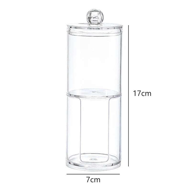 Organizador Porta Algodão e Cotonete Acrílico Kit Casa & Coza