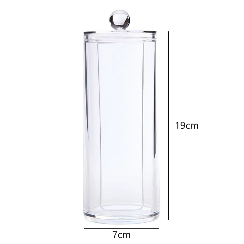 Organizador Porta Algodão e Cotonete Acrílico Kit Casa & Coza