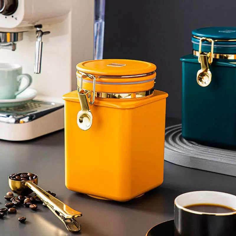 Porta Alimentos Pote com Tampa Hermético para Café Casa & Coza
