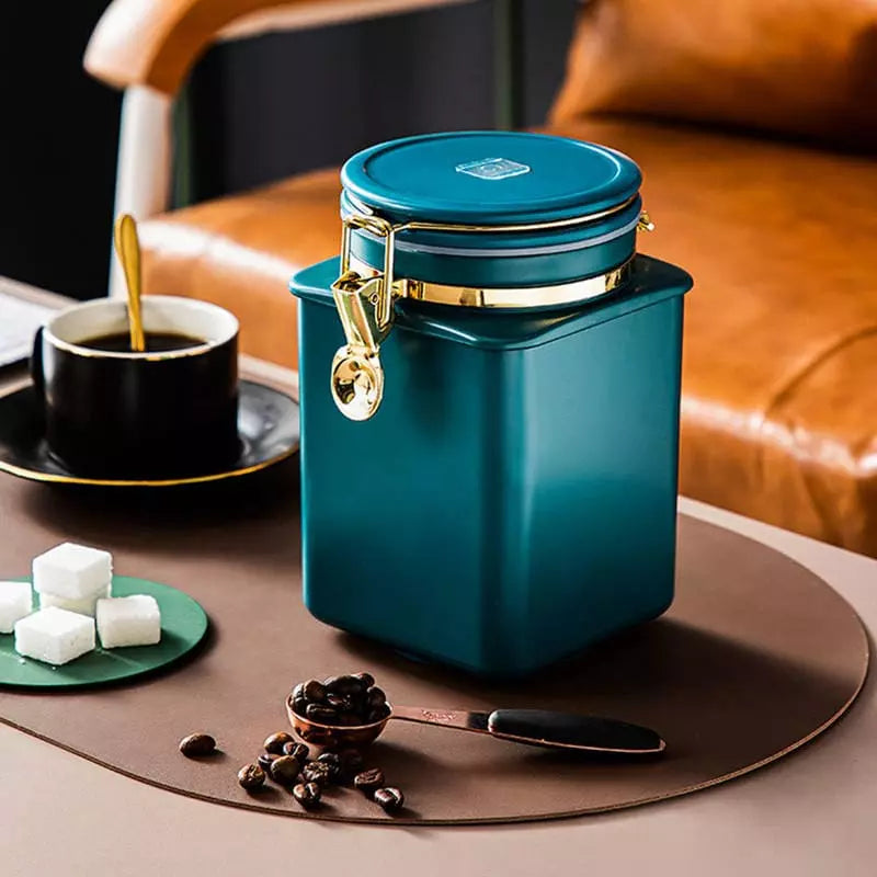 Porta Alimentos Pote com Tampa Hermético para Café Casa & Coza