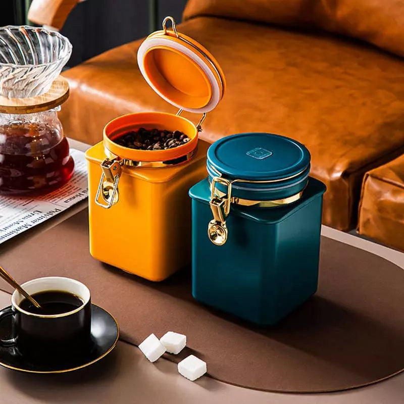 Porta Alimentos Pote com Tampa Hermético para Café Casa & Coza