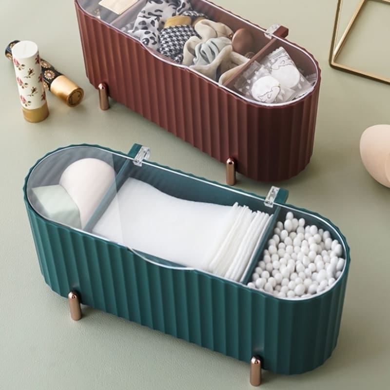 Porta Esponja de Maquiagem e Algodão Decorativo de Luxo Casa & Coza