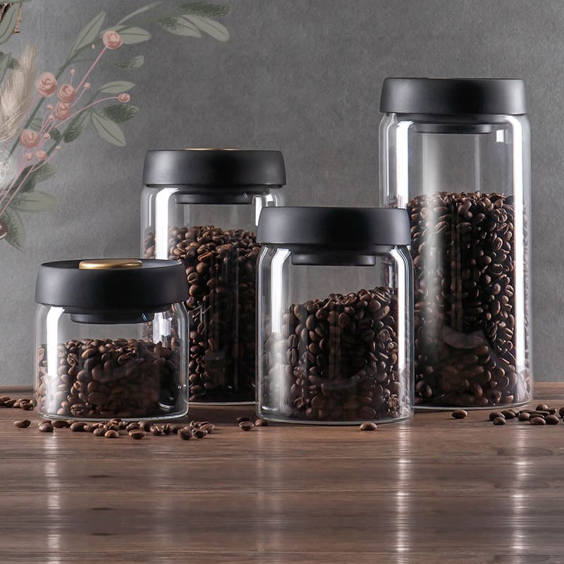 Pote de Vidro com Tampa Hermética Café a Vácuo Casa & Coza
