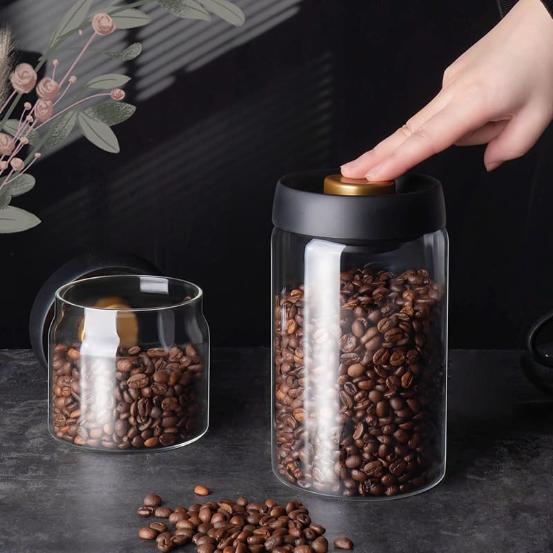 Pote de Vidro com Tampa Hermética Café a Vácuo Casa & Coza