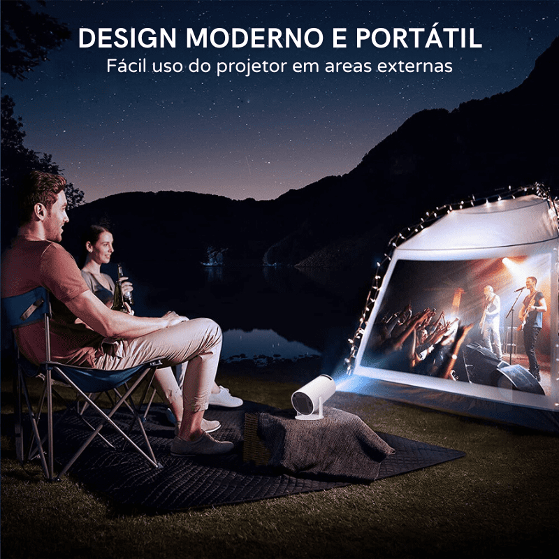 Projetor Portátil 4K 1080p Cinema em Casa Ultra HD Casa & Coza