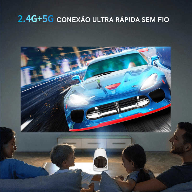 Projetor Portátil 4K 1080p Cinema em Casa Ultra HD Casa & Coza