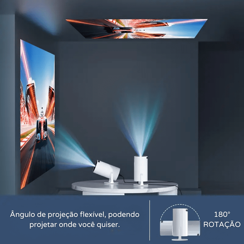 Projetor Portátil 4K 1080p Cinema em Casa Ultra HD Casa & Coza