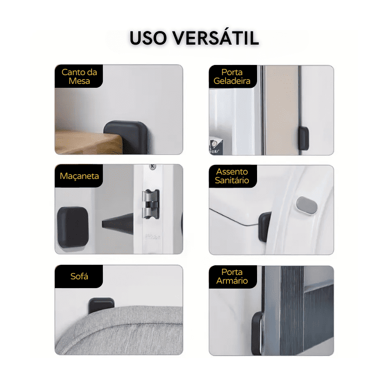 Protetor de Porta Silicone 3M Adesivo Anti-Impacto Casa & Coza