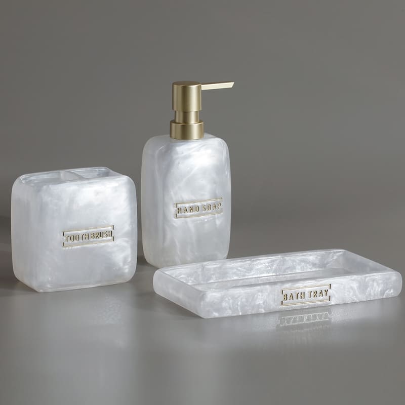 Saboneteira Kit Banheiro Lavabo Conjunto de Banheiro 3 Peças Casa & Coza