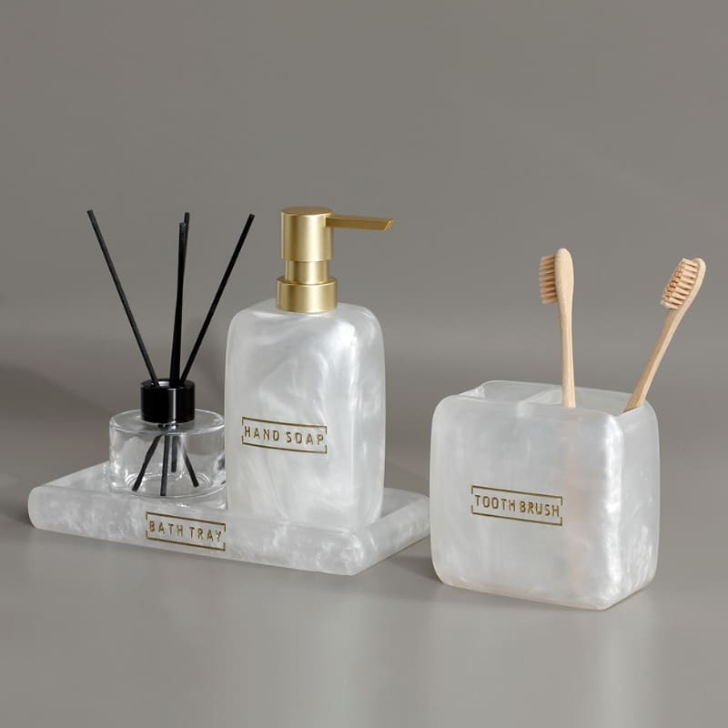 Saboneteira Kit Banheiro Lavabo Conjunto de Banheiro 3 Peças Casa & Coza