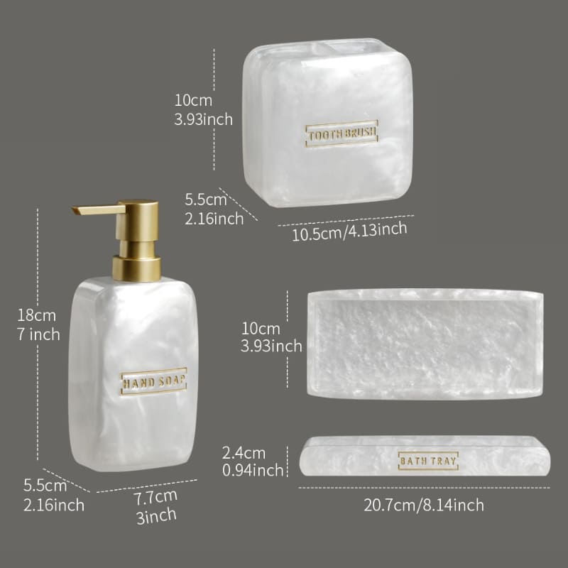Saboneteira Kit Banheiro Lavabo Conjunto de Banheiro 3 Peças Casa & Coza