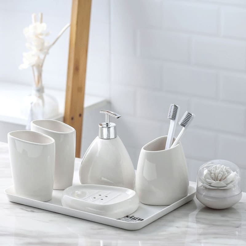 Saboneteira Kit Banheiro Lavabo Conjunto de Banheiro Casa & Coza