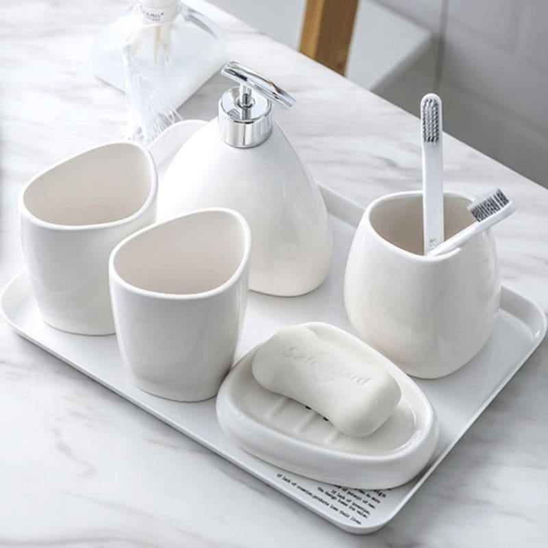 Saboneteira Kit Banheiro Lavabo Conjunto de Banheiro Casa & Coza