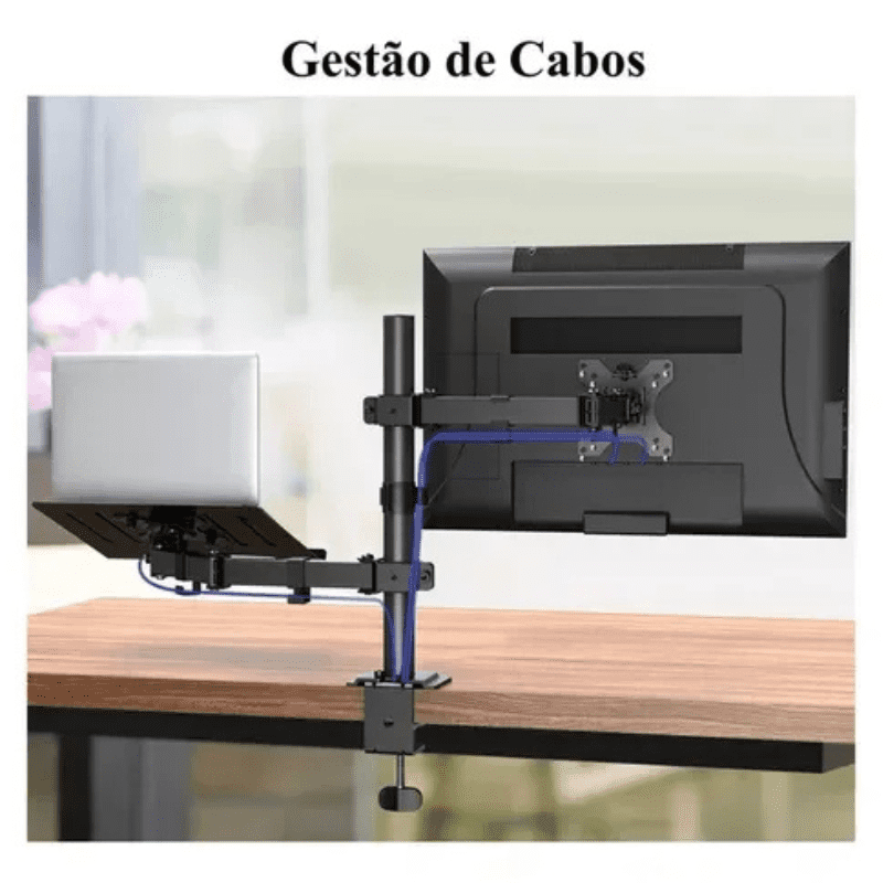 Suporte Monitor e Notebook Articulado para Mesa Casa & Coza