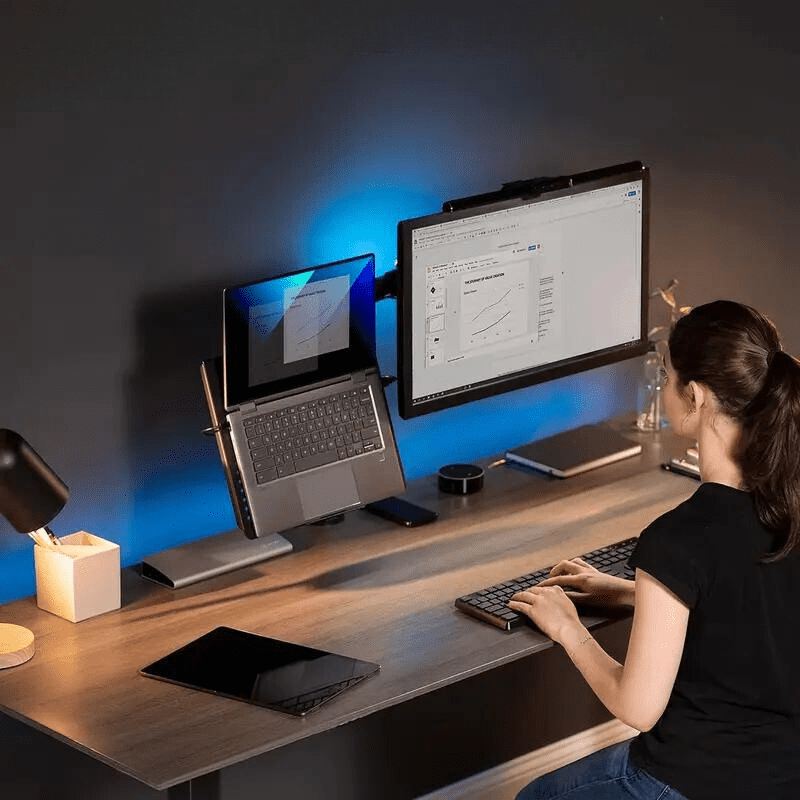 Suporte Monitor e Notebook Articulado para Mesa Casa & Coza