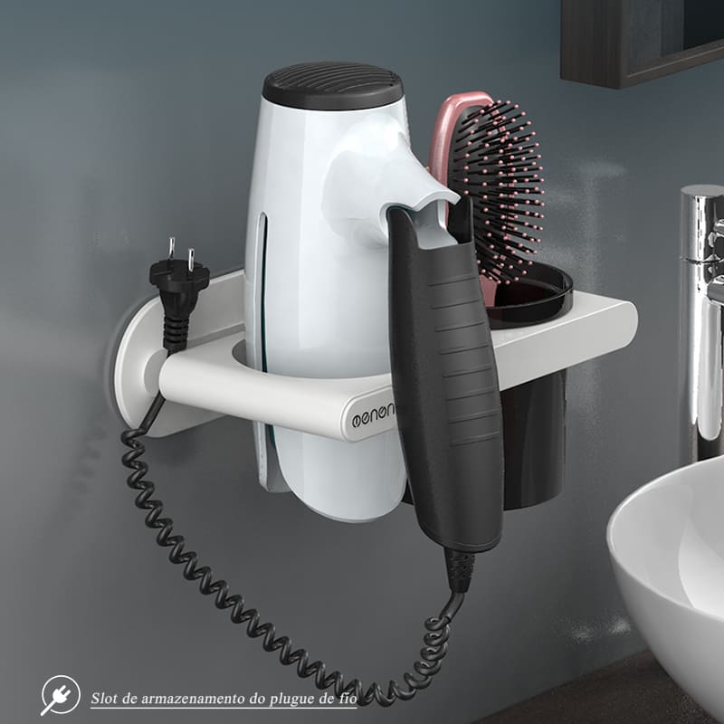 Suporte para Secador de Cabelo Suporte de Parede Casa & Coza