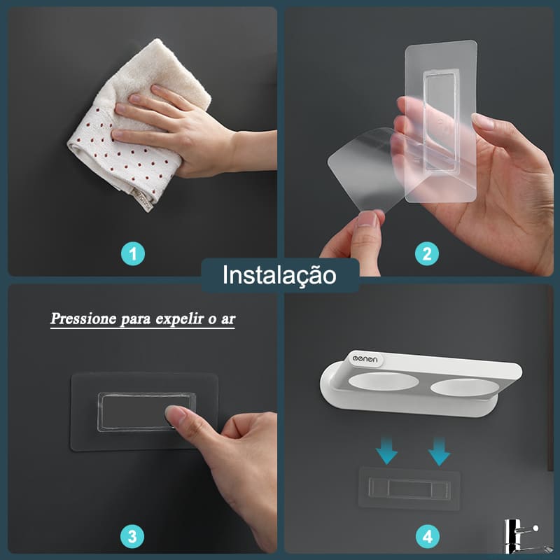 Suporte para Secador de Cabelo Suporte de Parede Casa & Coza