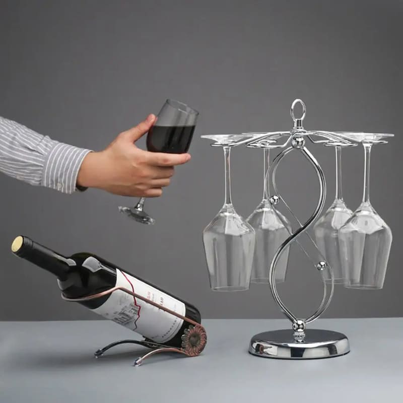 Suporte para Taças de Vinho e Champanhe Bar em Casa
