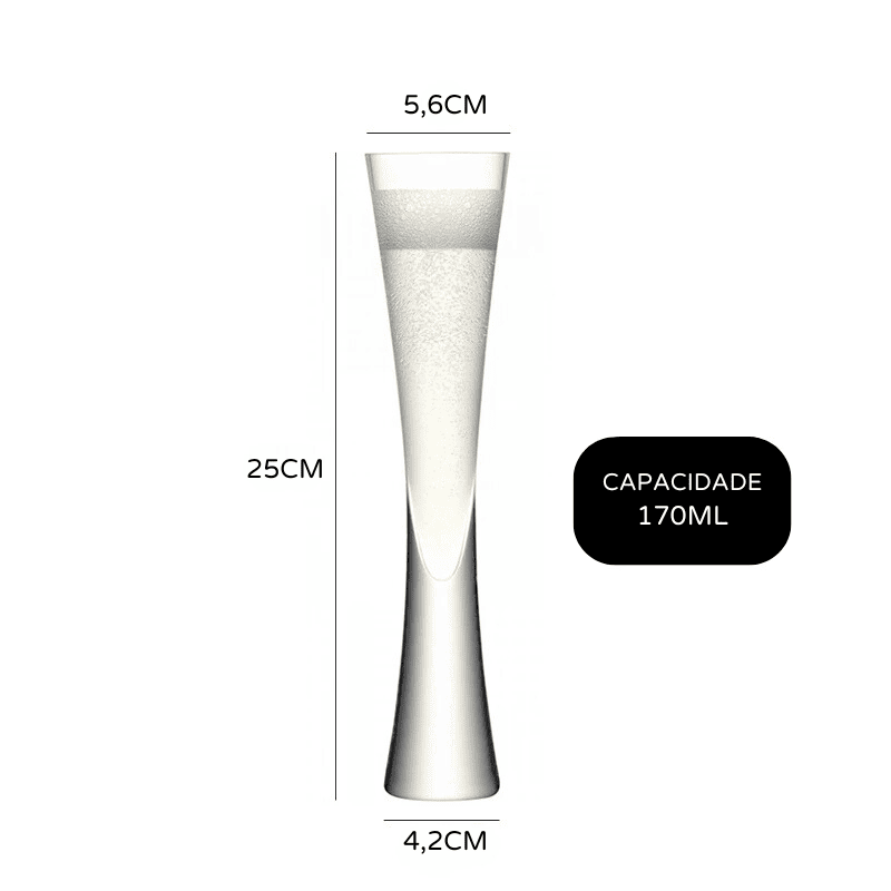 Taça de Champanhe Cristal Espumante Bar em Casa Casa & Coza