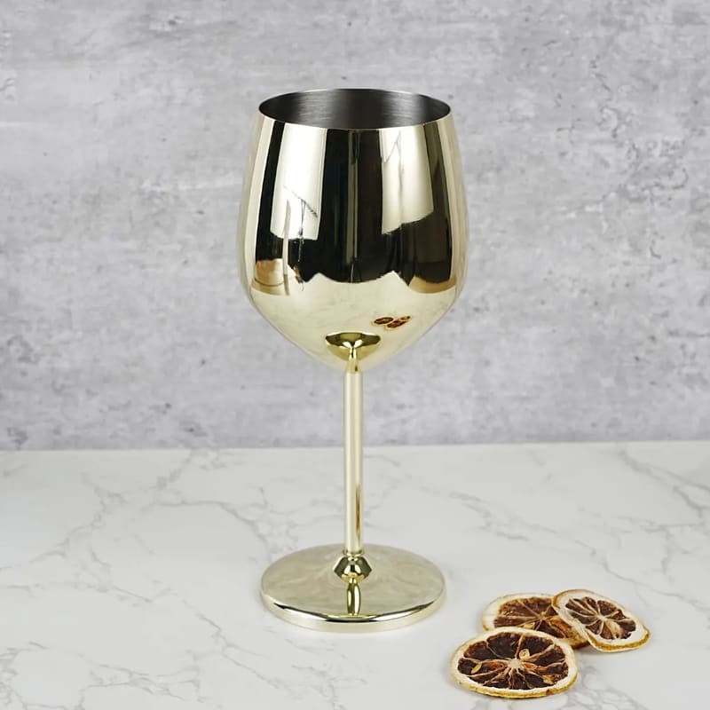 Taça de Vinho Colorida Inox Inquebrável Bar em Casa Casa & Coza
