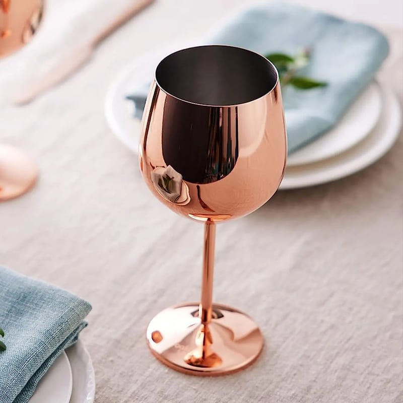 Taça de Vinho Colorida Inox Inquebrável Bar em Casa Casa & Coza