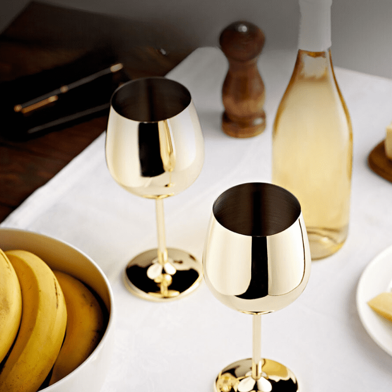 Taça de Vinho Colorida Inox Inquebrável Bar em Casa Casa & Coza
