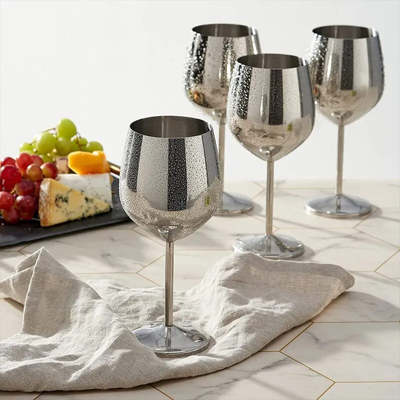 Taça de Vinho Colorida Inox Inquebrável Bar em Casa Casa & Coza