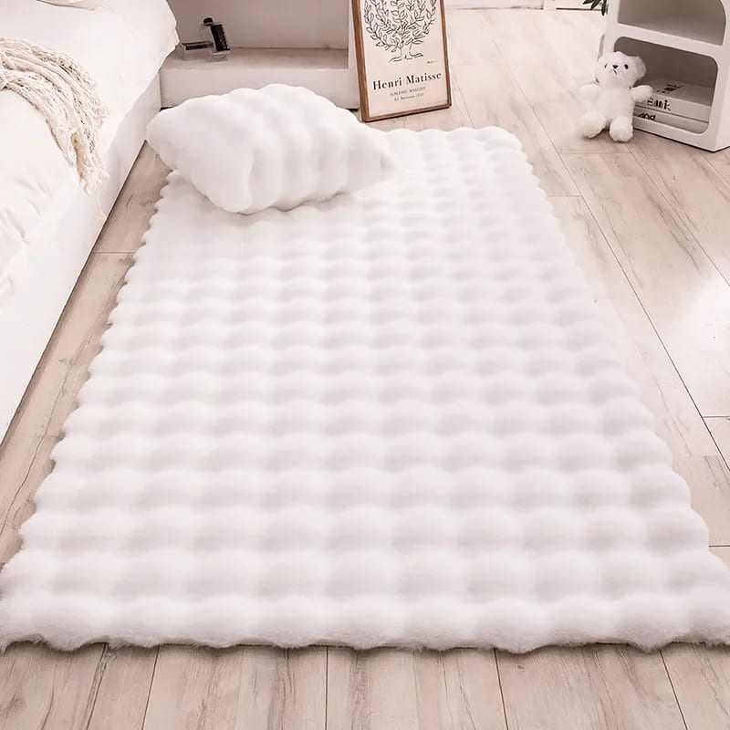 Tapete Para Sala Peludo Quarto Pelúcia Antiderrapante Casa & Coza