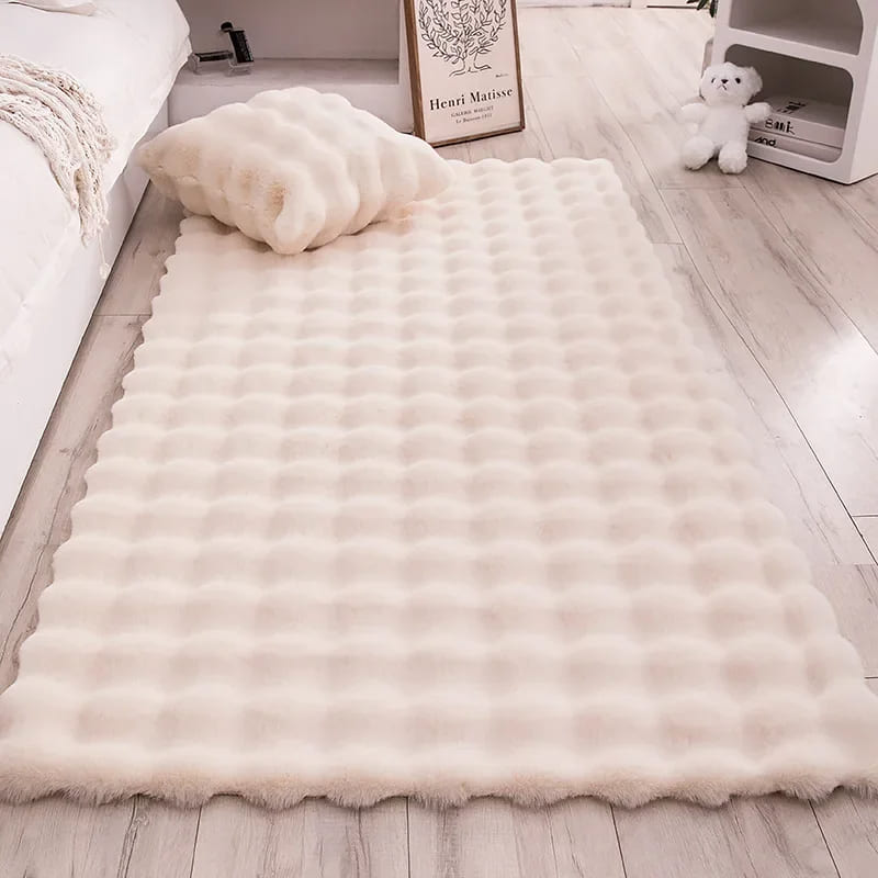 Tapete Para Sala Peludo Quarto Pelúcia Antiderrapante Casa & Coza