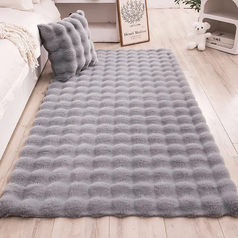 Tapete Para Sala Peludo Quarto Pelúcia Antiderrapante Casa & Coza