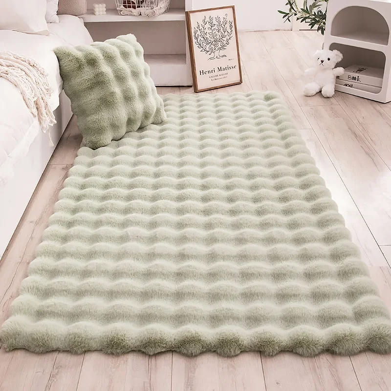 Tapete Para Sala Peludo Quarto Pelúcia Antiderrapante Casa & Coza