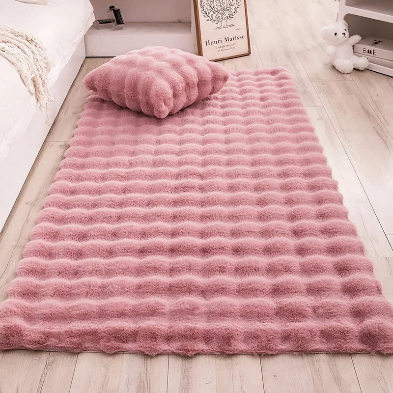 Tapete Para Sala Peludo Quarto Pelúcia Antiderrapante Casa & Coza