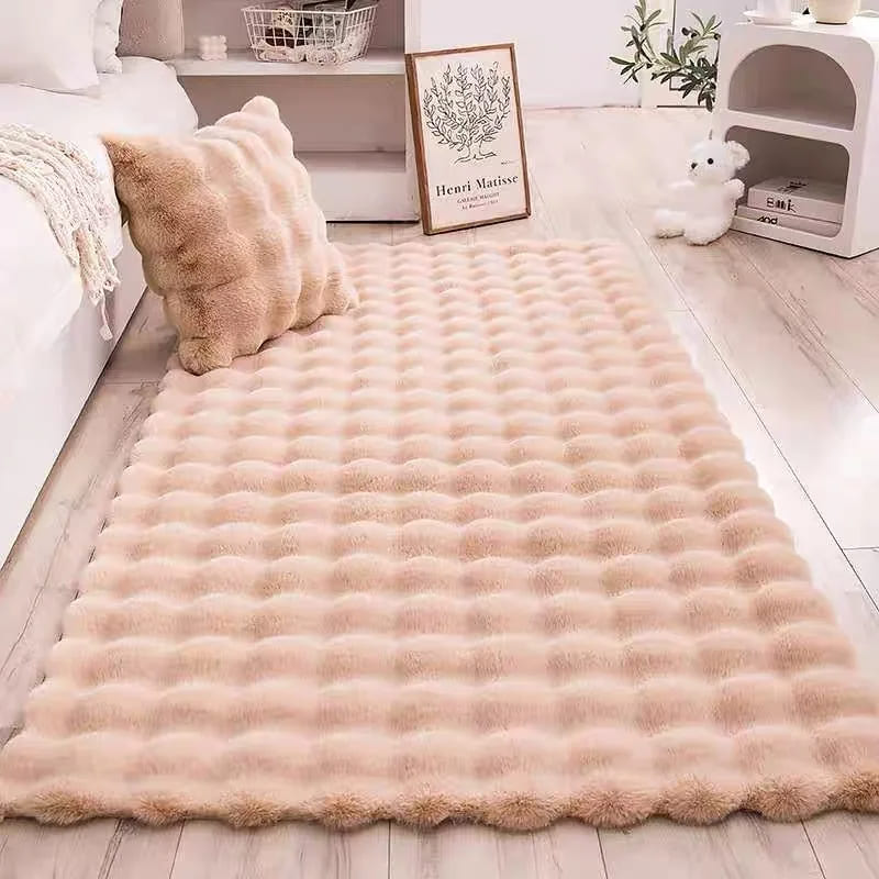 Tapete Para Sala Peludo Quarto Pelúcia Antiderrapante Casa & Coza