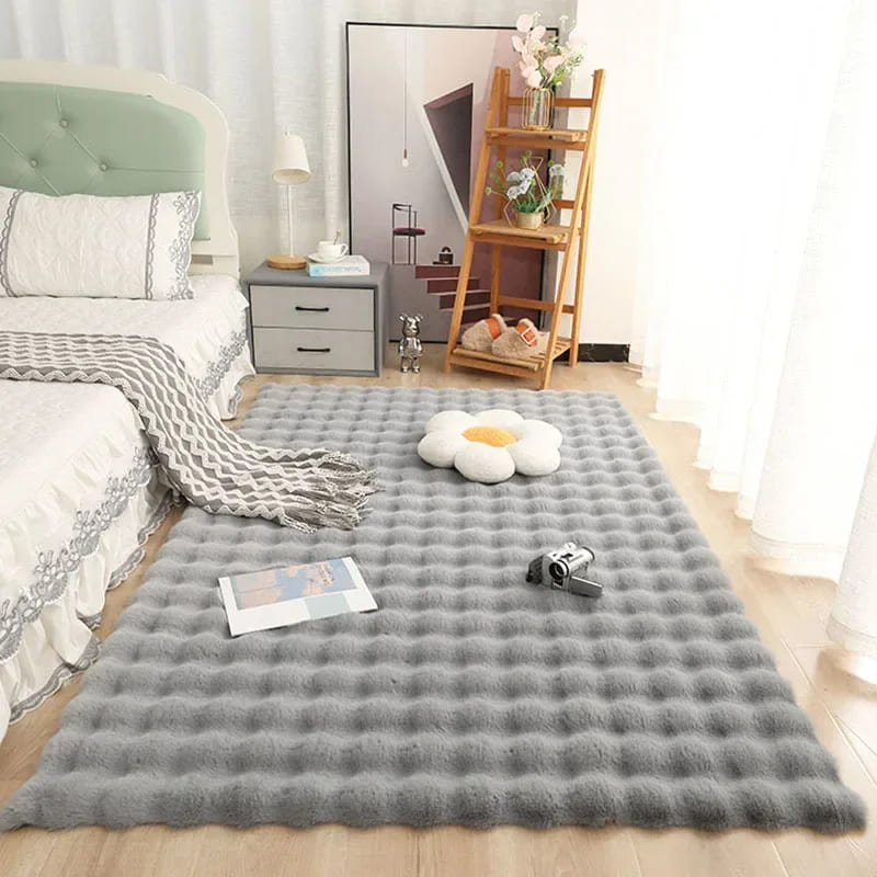 Tapete Para Sala Peludo Quarto Pelúcia Antiderrapante Casa & Coza