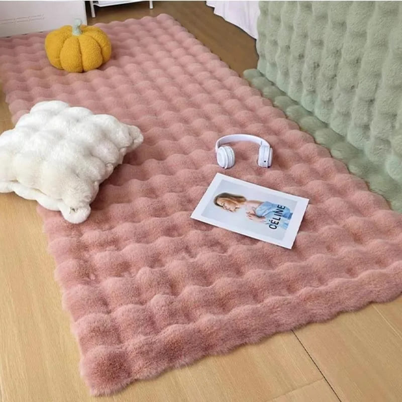Tapete Para Sala Peludo Quarto Pelúcia Antiderrapante Casa & Coza