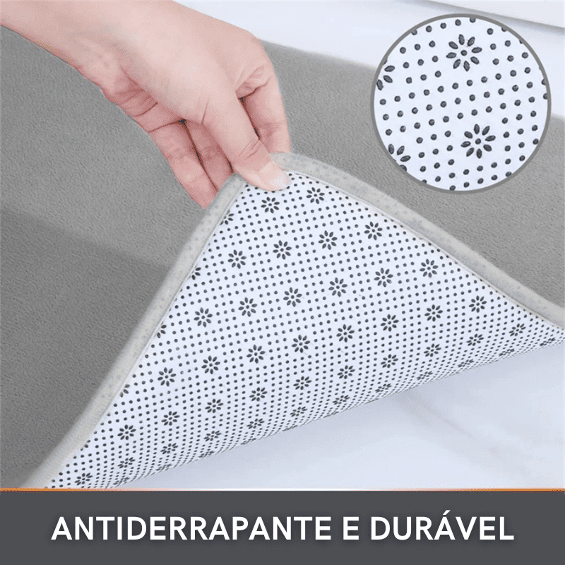 Tapete para Banheiro Antiderrapante Absorvente Veludo Casa & Coza