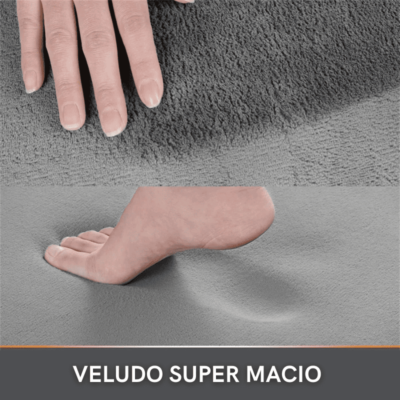 Tapete para Banheiro Antiderrapante Absorvente Veludo Casa & Coza