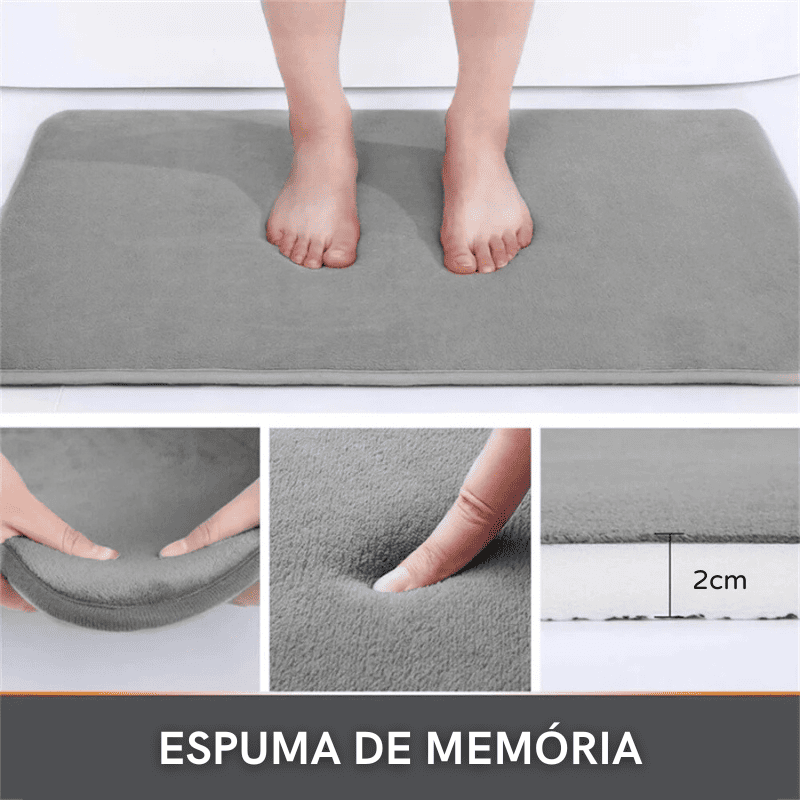 Tapete para Banheiro Antiderrapante Absorvente Veludo Casa & Coza