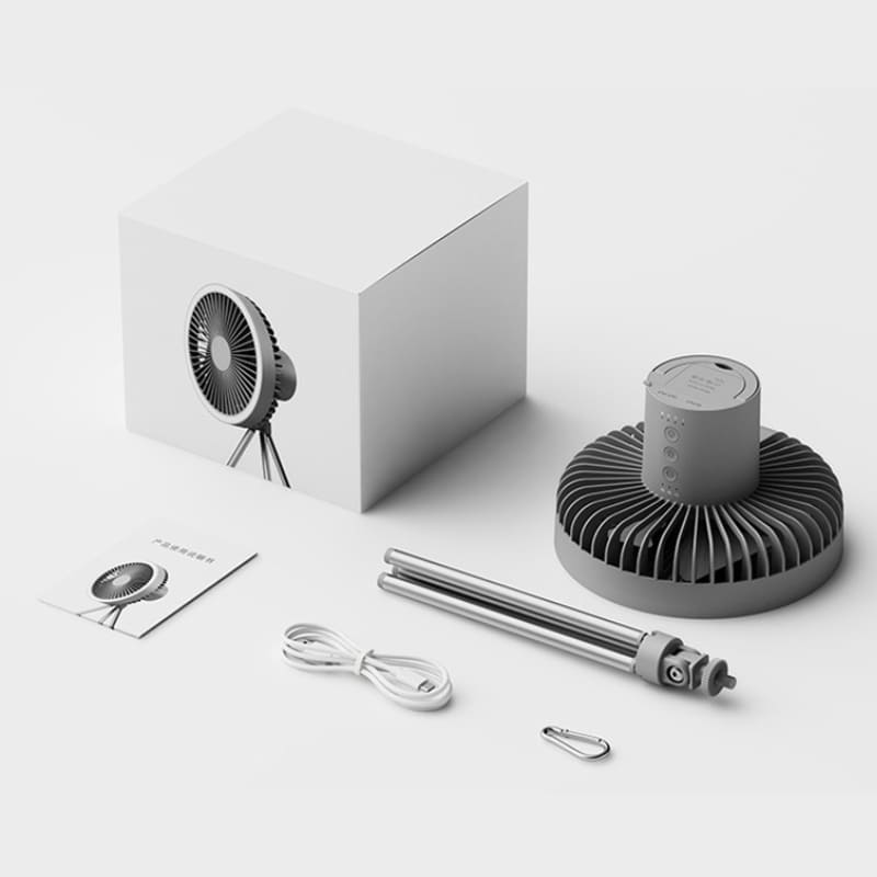 Ventilador de Coluna Portátil Recarregável de Mesa Casa & Coza