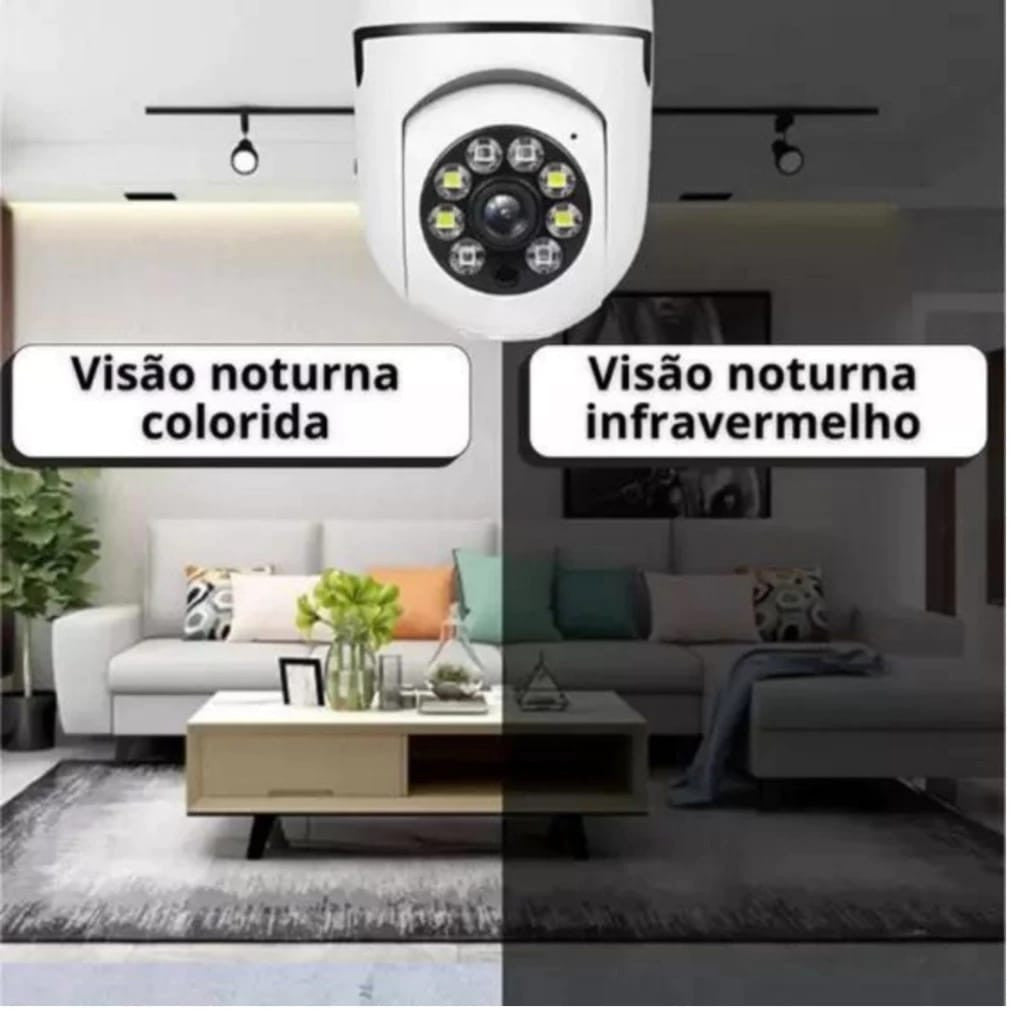 Kit Câmera Segurança Prova D'água Infravermelho Lâmpada Sem Fio - Casa e Coza