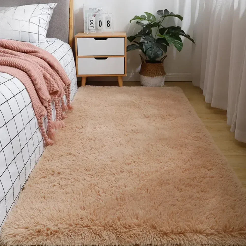 Tapete de Pelúcia para Quarto Antiderrapante - Casa & Coza