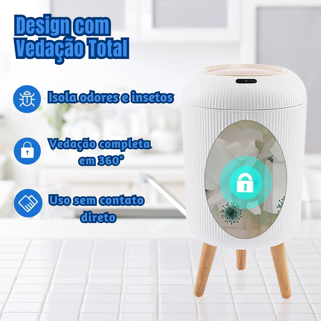 Lixeira Automática com Sensor de Movimento 10L